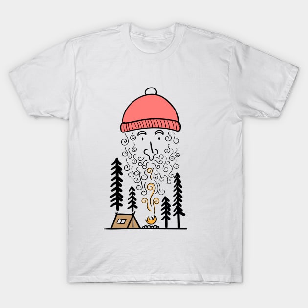 Snowy frosty during a family vacation T-Shirt by Saudung